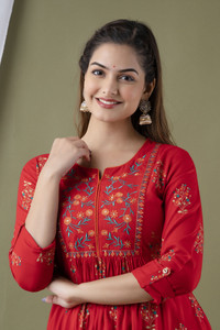 DIPANI Women Printed, Embroidered Anarkali Kurta