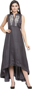 AD4U Women Solid High Low Kurta