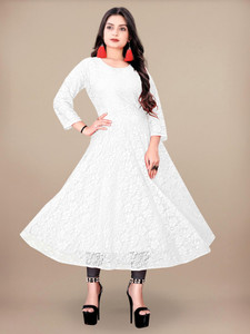 vidya fashion mart Women Self Design Anarkali Kurta