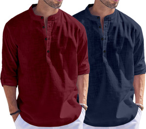 Fashion Marts Men Solid Straight Kurta