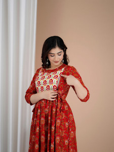 Fashion4Word Women Printed Anarkali Kurta
