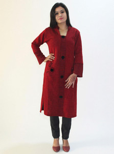 Hautemoda Women Printed, Striped, Polka Print Straight Kurta