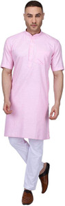 Fashtastic Men Solid Straight Kurta