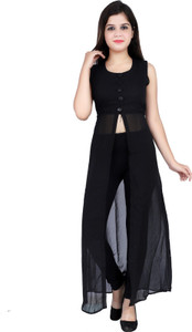 VESICLE Women Solid Frontslit Kurta