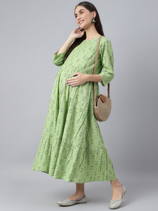 Negen Women Floral Print Flared Kurta