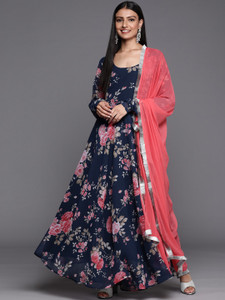 वारंगा महिलाओं के लिए फ्लोरल प्रिंट अनारकली कुर्ता