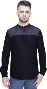 KUONS AVENUE Men Colorblock Straight Kurta