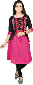 Zenat Women Self Design A-line Kurta