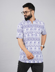 ELEPANTS Men Printed Straight Kurta