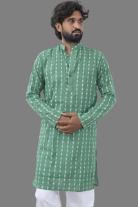 LADSLOOM Men Striped Straight Kurta