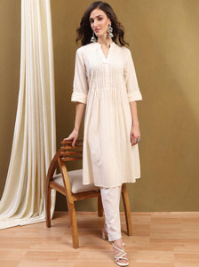 BIBA Women Solid Straight Kurta