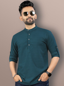 VeBNoR Men Self Design Straight Kurta