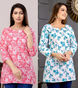 WULAMIA Women Floral Print A-line Kurta