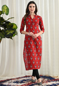 Amthi Women Floral Print Straight Kurta