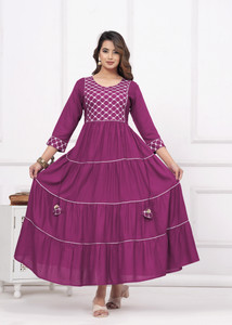 Wilshire Women Printed Anarkali Kurta