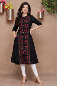 STAR KART Women Printed, Geometric Print, Floral Print Straight Kurta