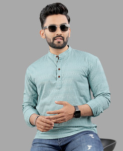 Nofilter Men Self Design Straight Kurta