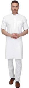 Fashtastic Men Solid Straight Kurta