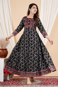 fastal look Women Printed Anarkali Kurta