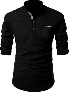 DIMMY Men Solid Straight Kurta