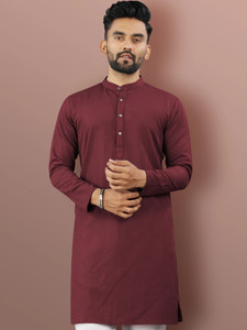 VeBNoR Men Solid Straight Kurta