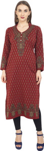 Rosary Women Printed Straight Kurta