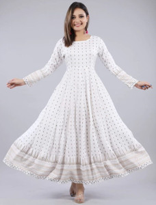 AASHLEY Women Printed Flared Kurta