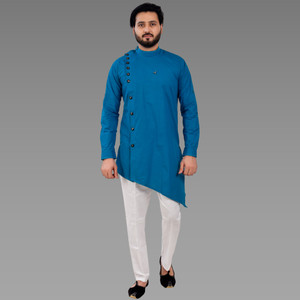 PRO ETHIC Men Solid Asymmetric Kurta