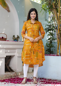 CHARVI CREATION Women Printed High Low Kurta