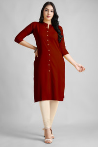YOVA STYLE Women Solid Straight Kurta