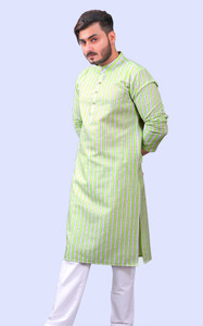 Tibra Collection Men Striped Straight Kurta