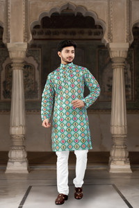 DHASU TRENDZ Men Printed Straight Kurta