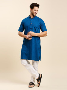 Rajubhai Hargovindas Men Woven Design A-line Kurta
