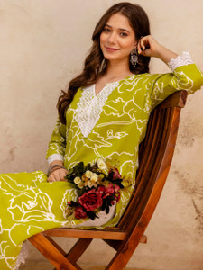 Surhi Women Self Design Pakistani Kurta