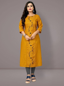 RIAANA Women Embroidered A-line Kurta