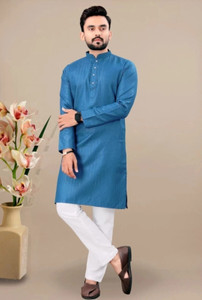 TAMMU Men Solid A-line Kurta