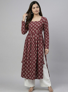 S MART CREATION Women Printed A-line Kurta