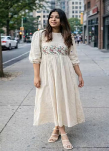 Preetshri Women Embroidered Flared Kurta