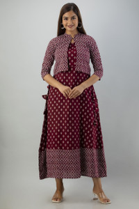 ANNU PARIDHAN Women Floral Print Flared Kurta