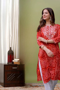 Wawlooks Women Printed Straight Kurta