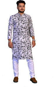 Rainbow Cloths Men Floral Print Ethnic Dress Kurta