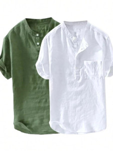 GAINELL Men Solid Straight Kurta