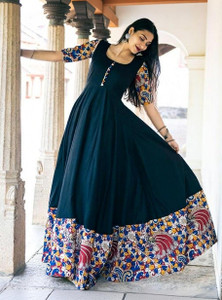 Mahudi Women Kalamkari Flared Kurta
