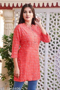 आरती फैशन महिलाओं के लिए प्रिंटेड स्ट्रेट कुर्ता