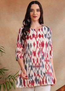 DSK STUDIO Women Geometric Print Straight Kurta