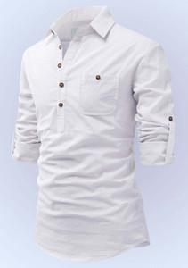 TrendiVastra Men Solid Straight Kurta