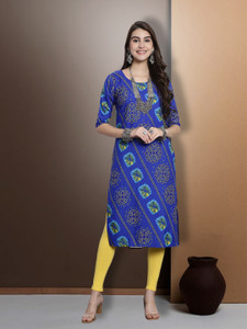 EthnicBasket Women Printed Straight Kurta