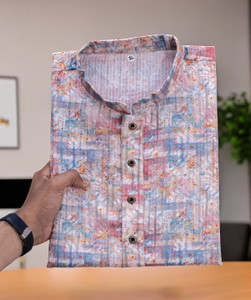 FOXDX Men Printed Straight Kurta