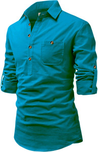 Navkanj Men Solid A-line Kurta