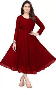 Lakshya Fashion Mart Women Solid Flared Kurta